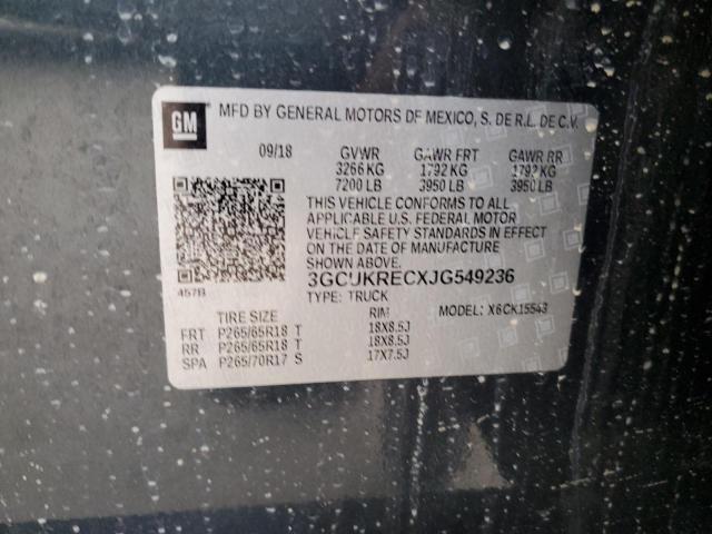 2018 CHEVROLET 1500 - 3GCUKRECXJG549236