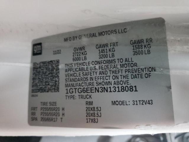 2022 GMC CANYON DEN 1GTG6EEN3N1318081