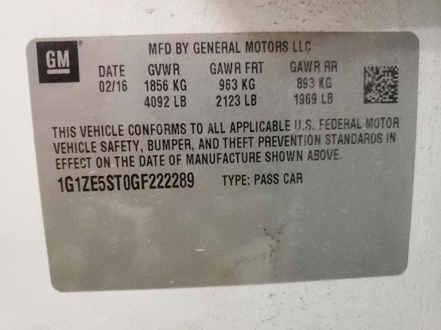 2016 CHEVROLET MALIBU LT - 1G1ZE5ST0GF222289
