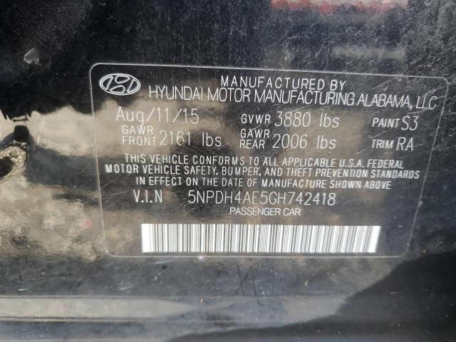 2016 HYUNDAI ELANTRA SE - 5NPDH4AE5GH742418