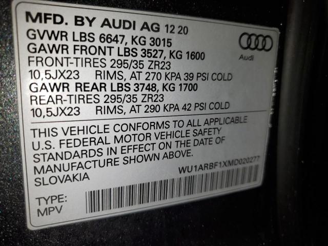 2021 AUDI RS Q8 WU1ARBF1XMD020277