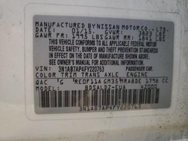 2015 NISSAN SENTRA S - 3N1AB7AP4FY220763