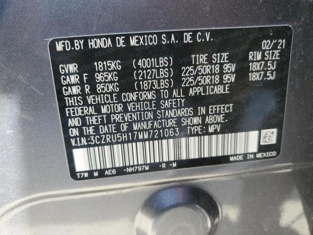 2021 HONDA HR-V SPORT - 3CZRU5H17MM721063