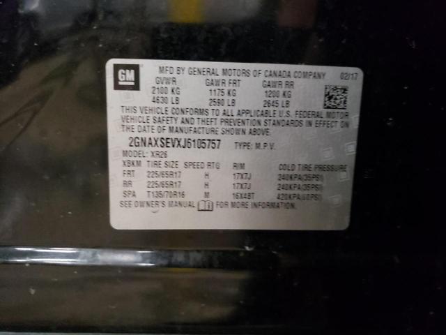 2018 CHEVROLET EQUINOX LT 2GNAXSEVXJ6105757