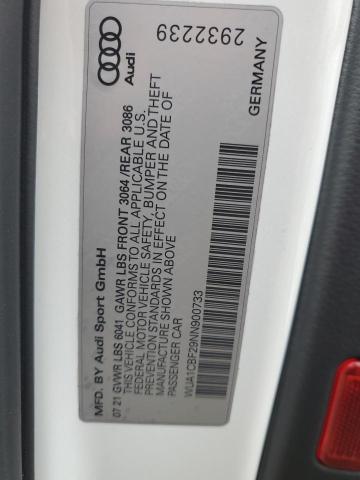 2022 AUDI RS6 WUA1CBF29NN900733