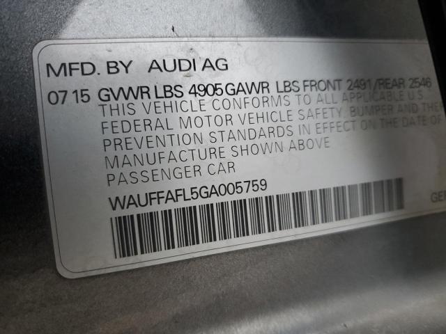 2016 AUDI A4 PREMIUM - WAUFFAFL5GA005759