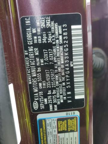 2019 KIA SORENTO L - 5XYPG4A33KG523813