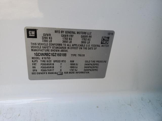 2016 CHEVROLET SILVERADO - 1GCVKREC1GZ160188
