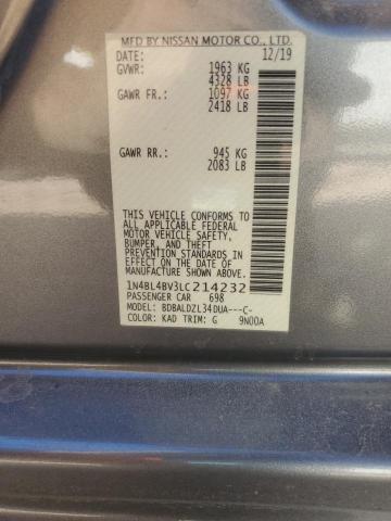 2020 NISSAN ALTIMA S 1N4BL4BV3LC214232