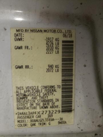 2018 NISSAN ALTIMA 2.5 - 1N4AL3AP4JC273229
