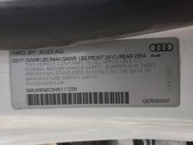 2017 AUDI S7 PREMIUM WAUWFAFC9HN111299