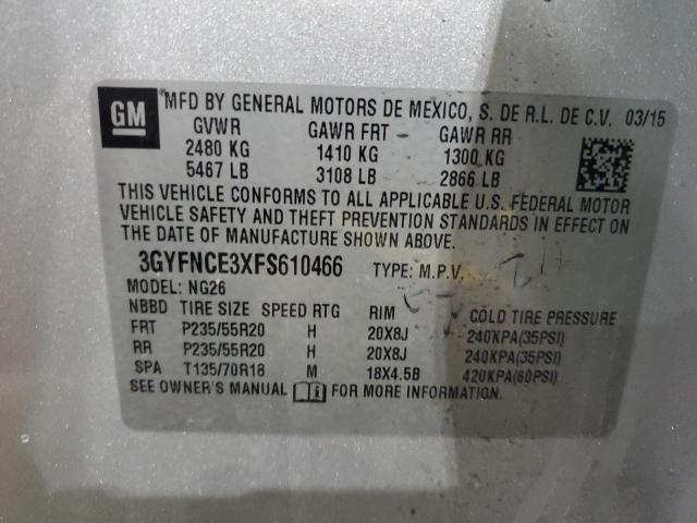 2015 CADILLAC SRX PERFOR - 3GYFNCE3XFS610466