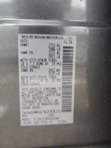 2016 NISSAN PATHFINDER - 5N1AR2MM5GC624920