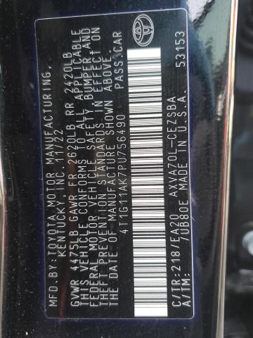 2023 TOYOTA CAMRY SE N 4T1G11AK7PU756490