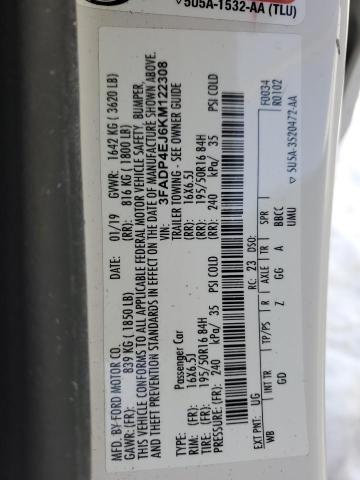2019 FORD FIESTA SE - 3FADP4EJ6KM122308