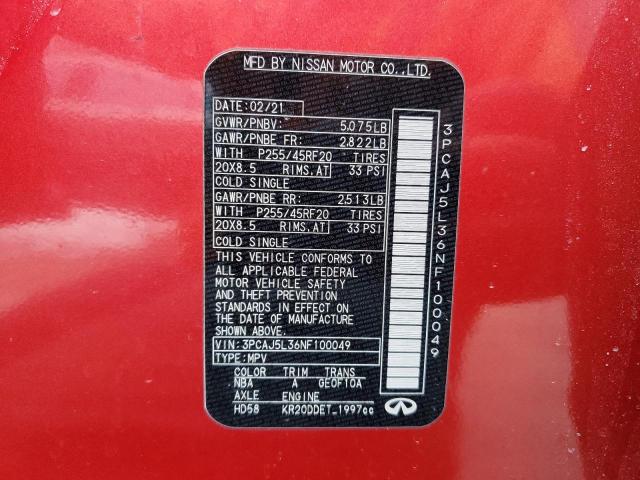 2022 INFINITI QX55 SENSO 3PCAJ5L36NF100049