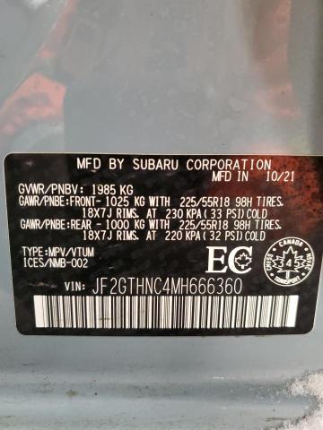 2021 SUBARU CROSSTREK JF2GTHNC4MH666360