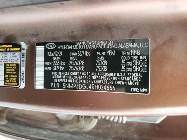 2024 HYUNDAI SANTA FE X - 5NMP3DGL4RH024666