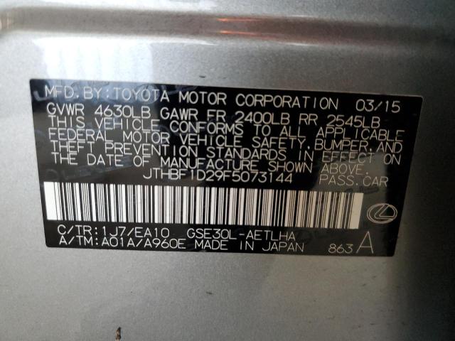2015 LEXUS IS 250 JTHBF1D29F5073144