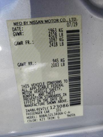 2020 NISSAN ALTIMA SL - 1N4BL4EV7LC123086