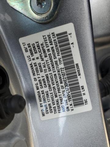 2017 HONDA CIVIC EX - 19XFC1F30HE210772