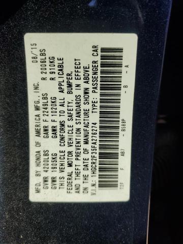 2015 HONDA ACCORD LX - 1HGCR2F35FA276274