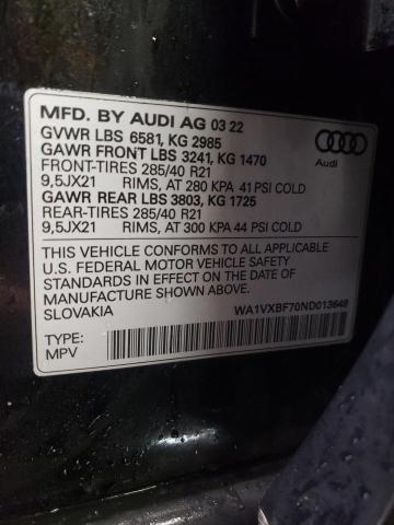 2022 AUDI Q7 PRESTIG - WA1VXBF70ND013648