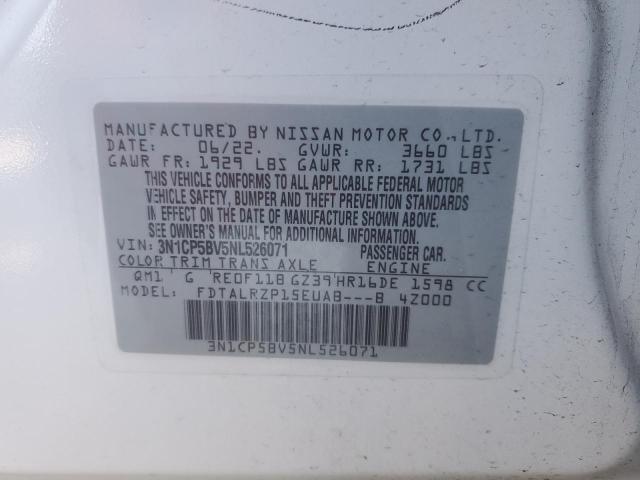 2022 NISSAN KICKS S - 3N1CP5BV5NL526071