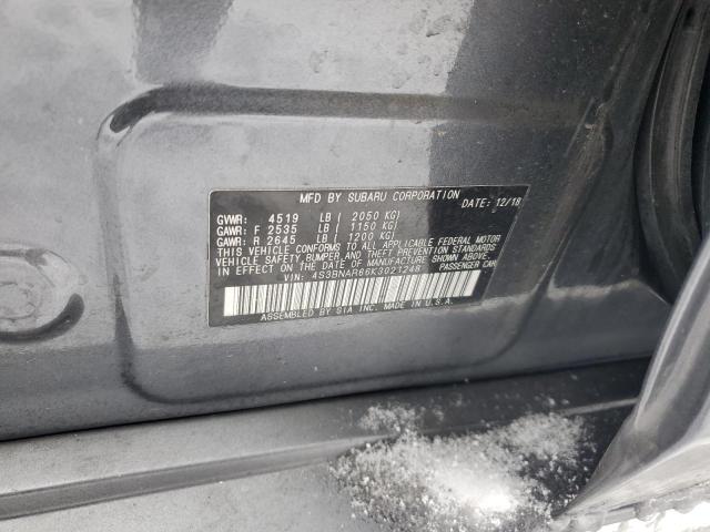 2019 SUBARU LEGACY SPO 4S3BNAR66K3021248