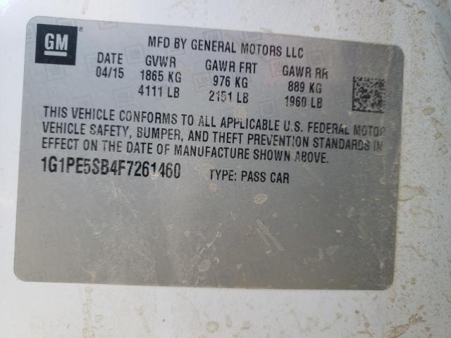 2015 CHEVROLET CRUZE LT - 1G1PE5SB4F7261460