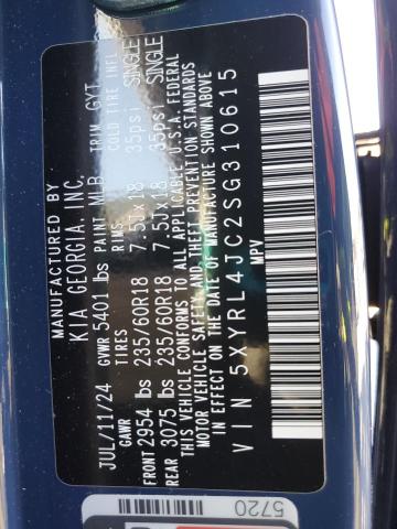 2025 KIA SORENTO S - 5XYRL4JC2SG310615