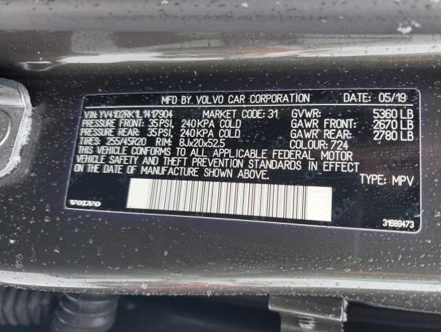 2020 VOLVO XC60 T5 MO YV4102RK1L1417904