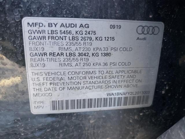 2020 AUDI Q5 PREMIUM WA1BNAFY2L2013008