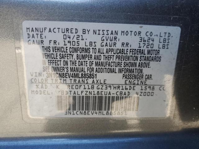 2021 NISSAN VERSA SV - 3N1CN8EV4ML885851