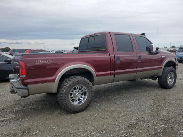 FORD F250 SUPER 2007 burgundy crew pic diesel 1FTSW21P67EA04582 photo #4