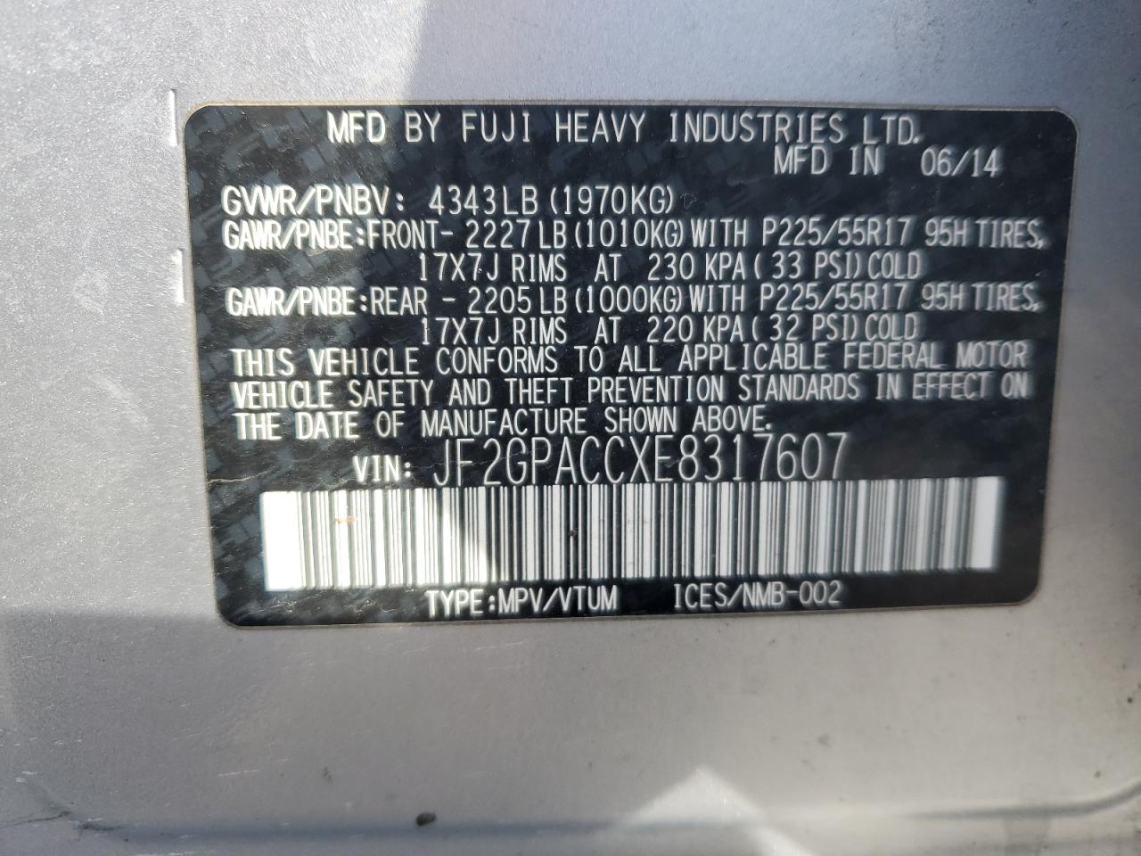 SUBARU XV 2.0 PREMIUM