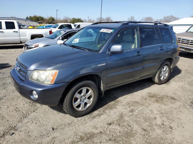 TOYOTA HIGHLANDER 2003 blue  gas JTEGF21A130107333 photo #1