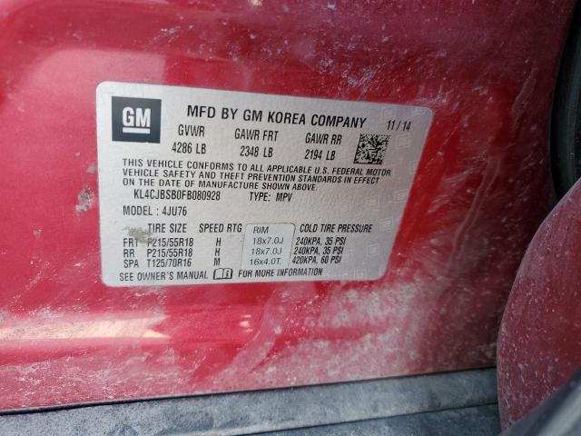 2015 BUICK ENCORE CON - KL4CJBSB0FB080928