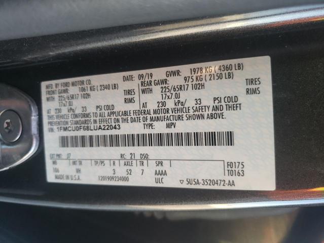 2020 FORD ESCAPE S - 1FMCU0F68LUA22043