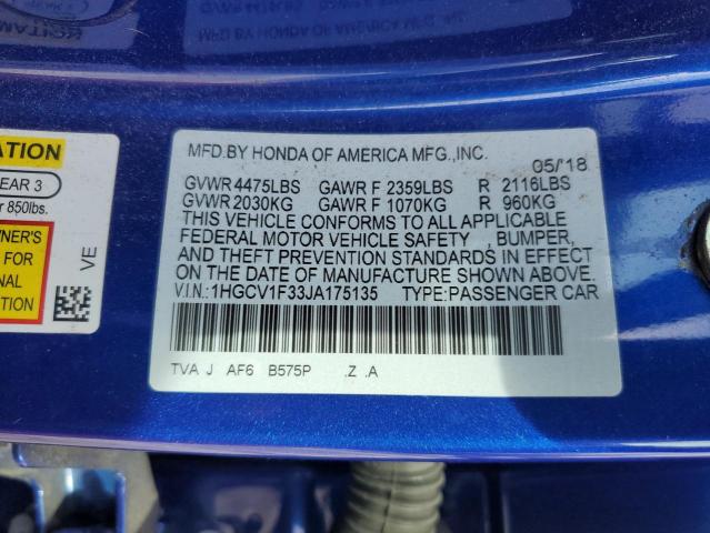 2018 HONDA ACCORD SPO - 1HGCV1F33JA175135