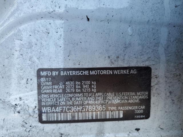 2017 BMW 430I GRAN - WBA4F7C36HG789365