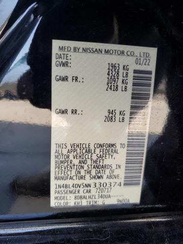 2022 NISSAN ALTIMA SV - 1N4BL4DV5NN330374