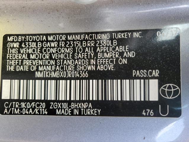 2018 TOYOTA C-HR XLE NMTKHMBX0JR014366