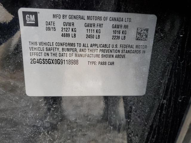 2016 BUICK REGAL PREM 2G4GS5GX0G9118988