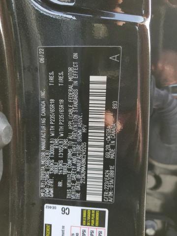 2022 LEXUS RX 350 BAS 2T2AZMAA9NC249205
