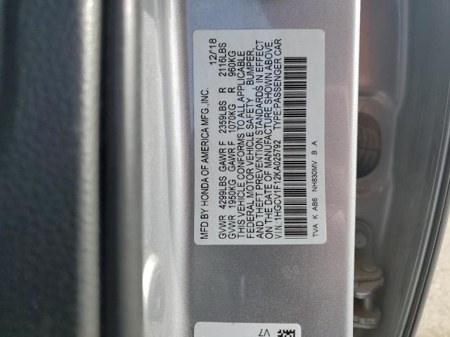 2019 HONDA ACCORD LX 1HGCV1F12KA025792