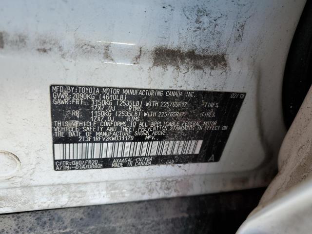 2019 TOYOTA RAV4 LE - 2T3F1RFV2KW031179