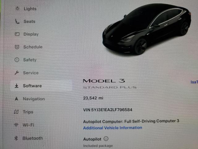 2020 TESLA MODEL 3 - 5YJ3E1EA2LF796584