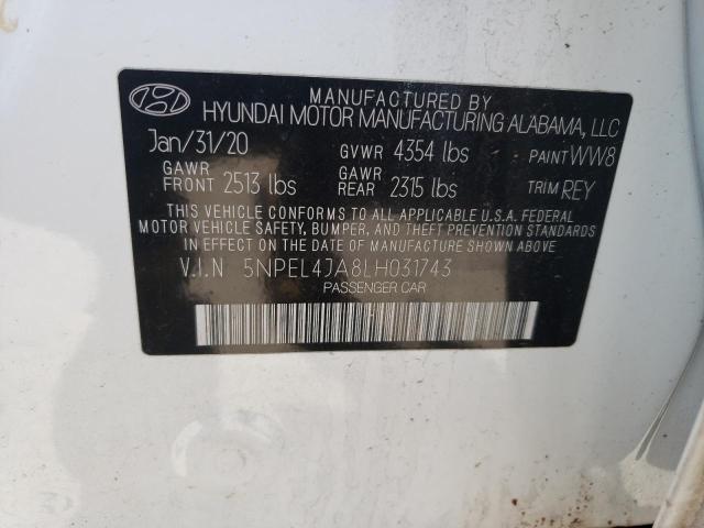 2020 HYUNDAI SONATA SEL - 5NPEL4JA8LH031743
