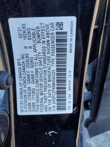 2021 HONDA CIVIC SPOR - 2HGFC2F88MH540323